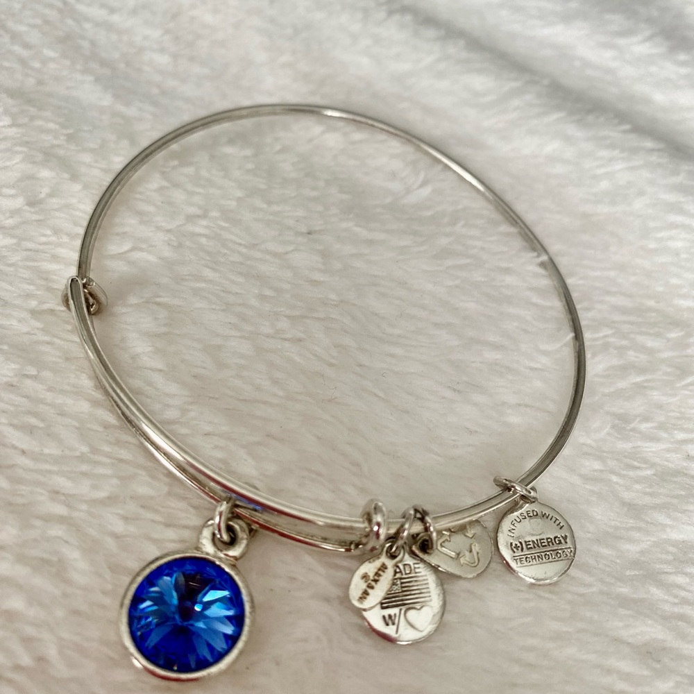 ALEX AND ANI silver bangle bracelet with charm